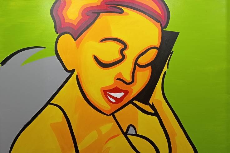 Luka Marjanović ''Talkin'' 150x100cm. Acrylic. 2023.jpg