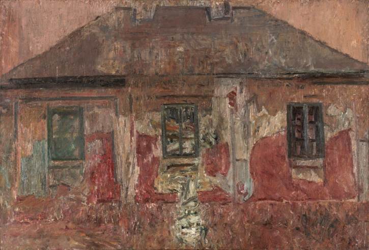 Dobrica Bisenić-„Kuća koje više nema“, ulje na platnu, 135 h 200 cm, 1998.jpg