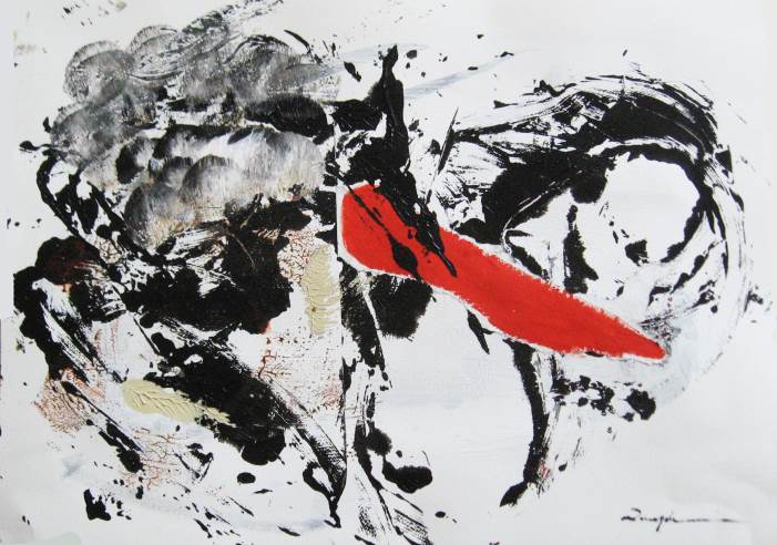 Kako preziveti, kombinovana tehnika, 50 x 70 cm, 2018.JPG