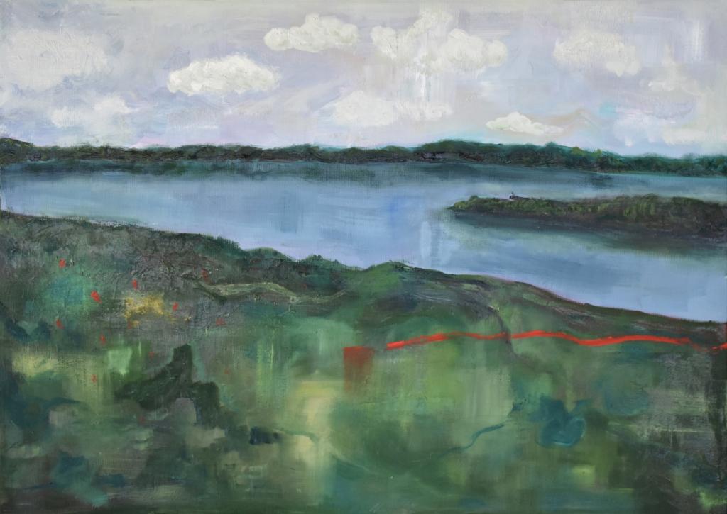 5) Jovana Petrović, Pejzaž, ulje na platnu, 50 h 70 cm.JPG