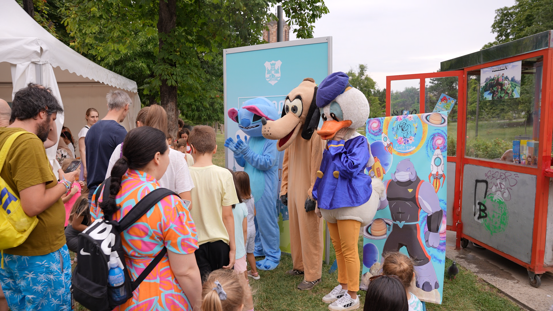 Maskote crtanih junaka na Tasmajdanu