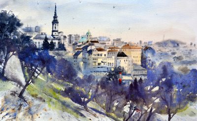 Pogled na krovove sa Kalemegdana