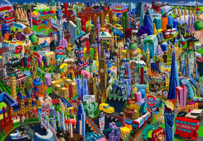 Вук Вучковић, Лондон, уљане боје на платну