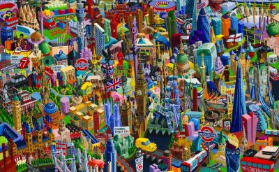 Вук Вучковић, Лондон, 2017, уљане боје на платну