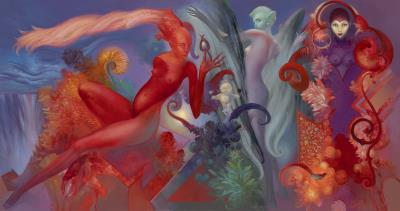 Andjeo nektara, 85x160cm, ulje na platnu, 2007.jpeg