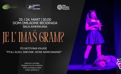 Едукативна представа за тинејџере Јел имаш грам у Дому омладине