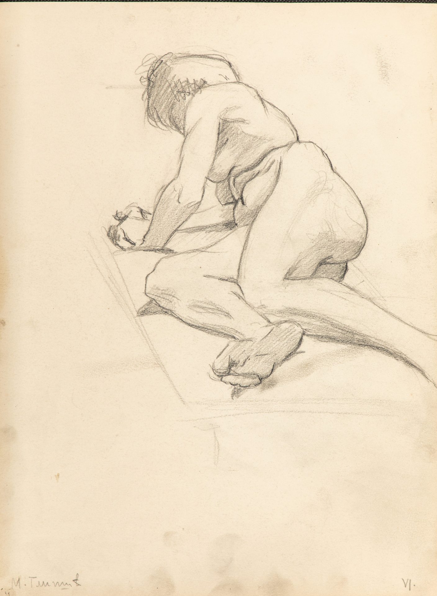 Малиша Глишић, Полулежећи женски акт, 1908–1910.